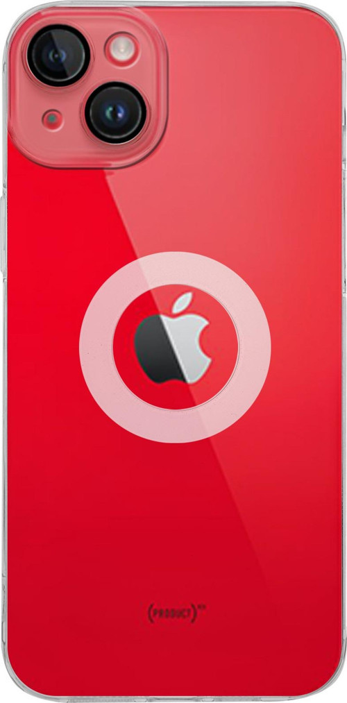 Apple iPhone 14 ile Uyumlu Kapak Lens Koruması Kapalı Logo Kısmı Açık Şeffaf Silikon Kılıf