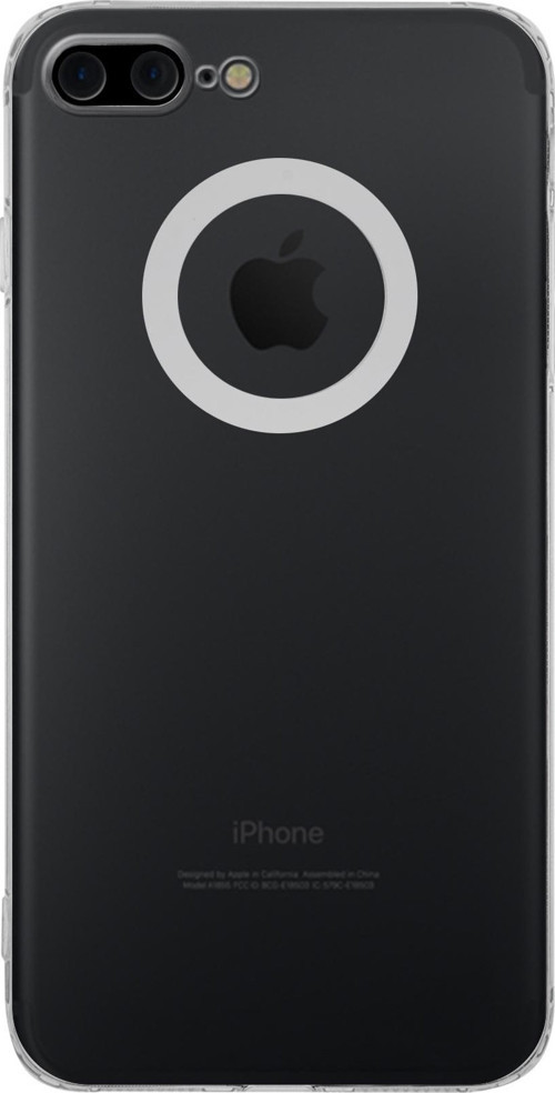 Apple iPhone 7 Plus ile Uyumlu Kapak Lens Koruması Kapalı Logo Kısmı Açık Şeffaf Silikon Kılıf