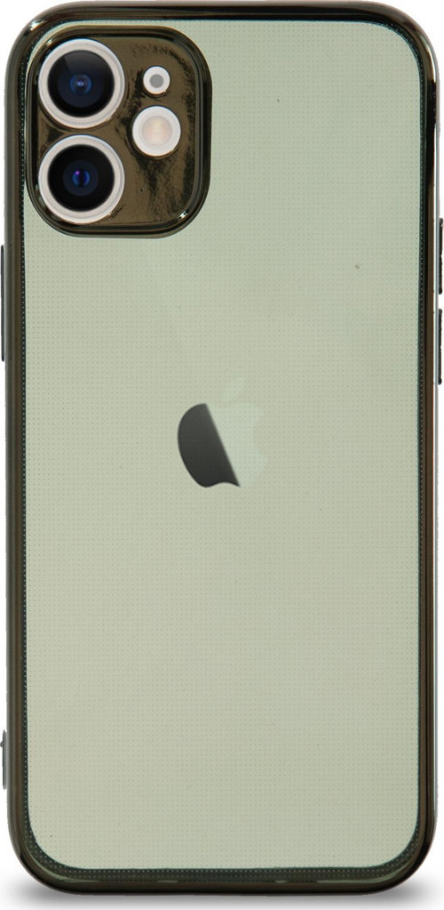 Apple iPhone 12 Kılıf Renkli Şeffaf Kamera Korumalı Exclusive Silikon Kapak - Yeşil