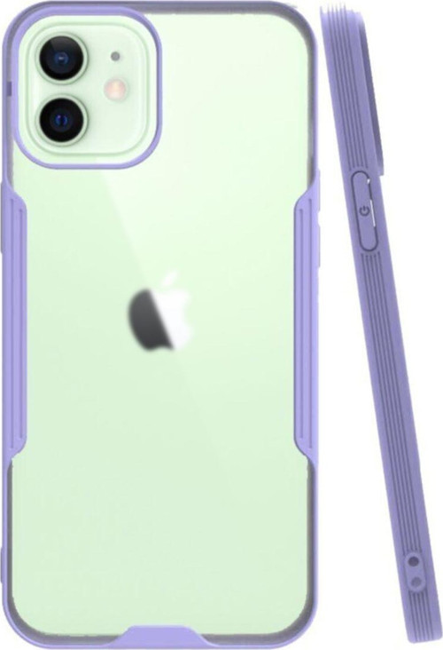 Apple iPhone 12 Mini Kılıf Kamera Korumalı Colorful Kapak - Lila