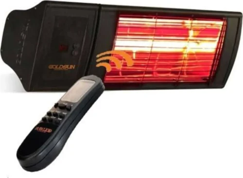Supra Plus 2000 Watt GSS20P Kumandalı Suya Dayanıklı Elektrikli İnfrared Isıtıcı-Siyah