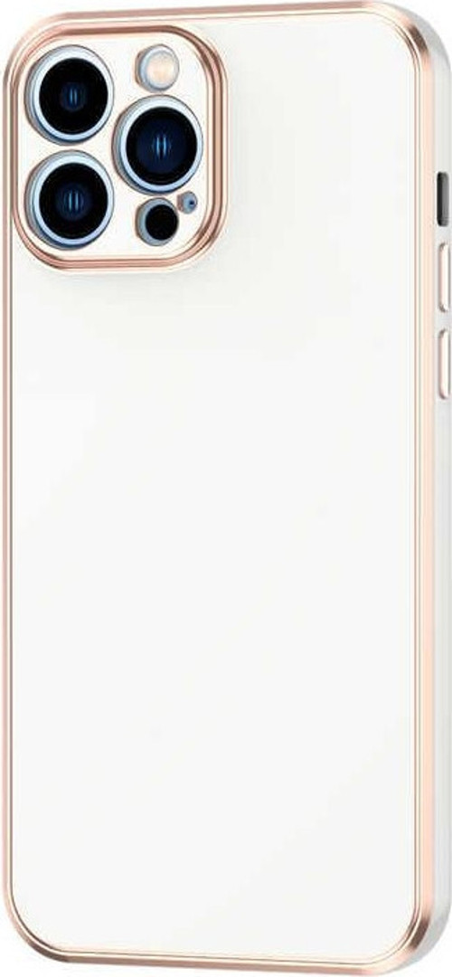 Apple iPhone 12 Pro Kapak Kamera Korumalı Lazer Kesim Lüx Silikon Kılıf - Beyaz