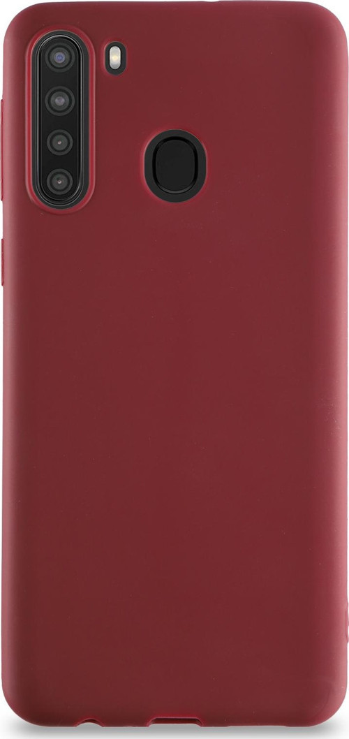 Samsung Galaxy A21 Kılıf Kamera Korumalı Premier Silikon Kapak - Mürdüm