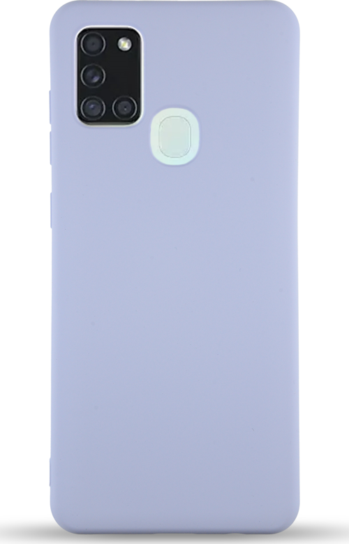 Samsung Galaxy A21S Kapak İçi Kadife Lansman Silikon Kılıf - Lila