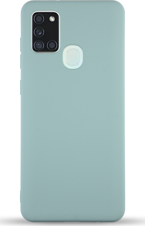 Samsung Galaxy A21S Kapak İçi Kadife Lansman Silikon Kılıf - Turkuaz