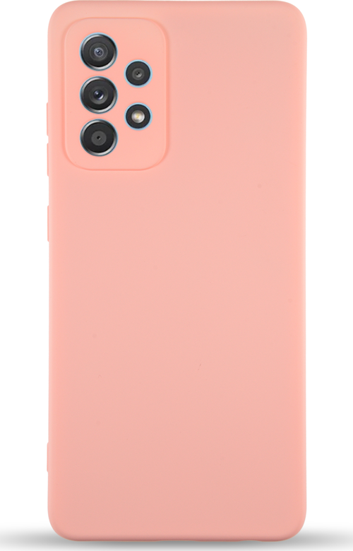 Samsung Galaxy A52s Kapak İçi Kadife Kamera Korumalı Lansman Silikon Kılıf - Pembe