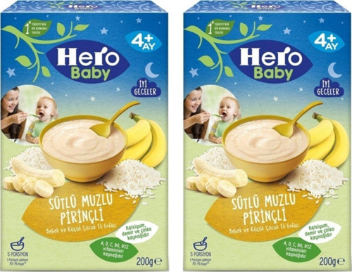 Gece Sütlü Muzlu Pirinçli Kaşık Maması 4+ Ay 200Gr X 2 Adet