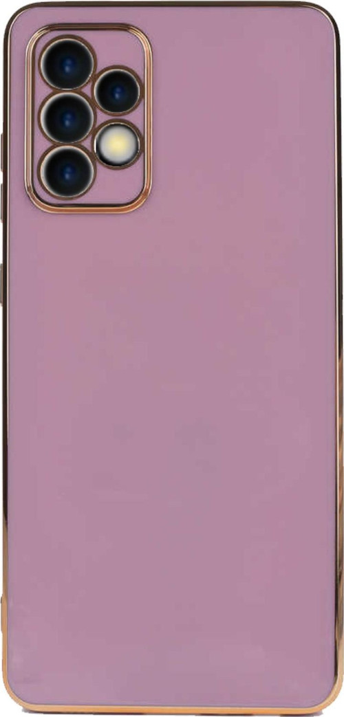 Samsung Galaxy A23 Kapak Kamera Korumalı Lazer Kesim Lüx Silikon Kılıf - Mor