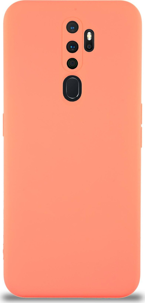 Oppo A5 2020 Kapak İçi Kadife Kamera Korumalı Lansman Silikon Kılıf - Turuncu
