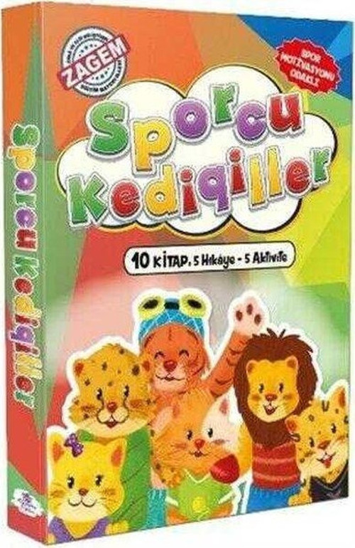 Sporcu Kedigiller ZAGEM Zeka ve Algı Geliştirme Seti - 10 Kitap Takım