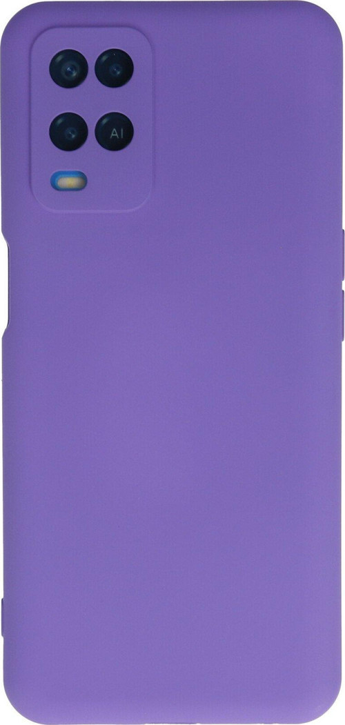 Oppo A54 4G Kapak İçi Kadife Kamera Korumalı Lansman Silikon Kılıf - Mor