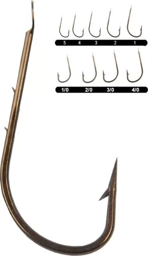 1402 Tırnaklı Kısa Pala Dövme Olta İğnesi 100'lü Kutu Bronz 2/0