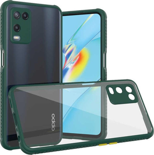 Oppo A54 Kılıf Kamera ve Köşe Korumalı AirColor Kapak - Yeşil
