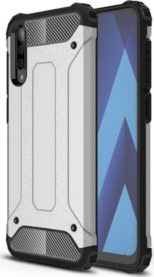 Samsung Galaxy A30s Kapak Çift Katmanlı Zırh Tank Kılıf - Gri