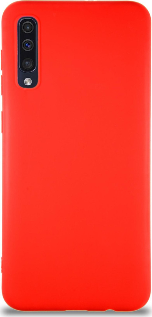 Samsung Galaxy A30S Kılıf Soft Premier Renkli Silikon Kapak - Kırmızı