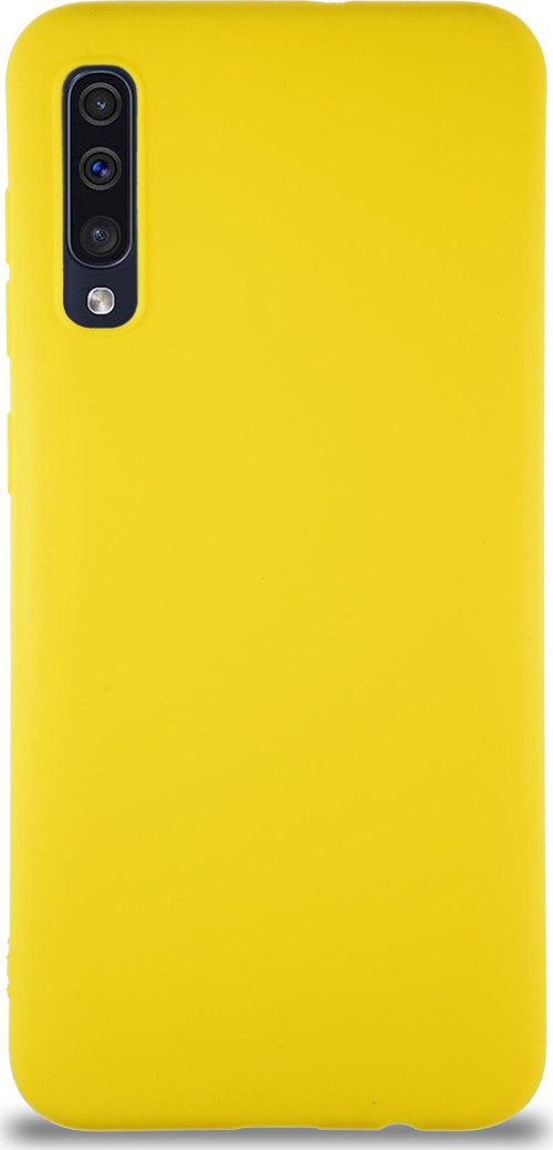 Samsung Galaxy A30S Kılıf Soft Premier Renkli Silikon Kapak - Sarı