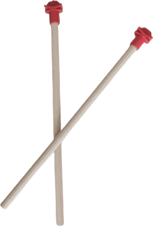 Doğal Ahşap Kuş Tüneği 1.2 cm-25 cm Standart Kırmızı (2 Adet)