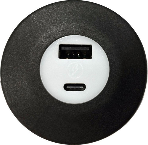 Usb & Typ-c Işıklı Araç Şarj Soketi 12-24v 2,4a