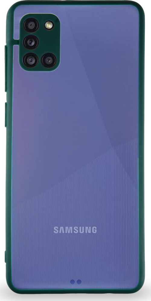 Samsung Galaxy A31 Kılıf Kamera Korumalı Ultra İnce Kapak - Koyu Yeşil