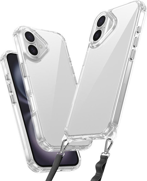 Apple iPhone 16 Plus Kılıf Airbagli Takılabilir Askı Aparatlı Zore Snap Silikon Kapak