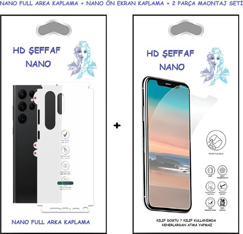 Oppo REALME NOTE 50 Nano Ekran Koruyucu + FULL Arka Kaplama Ultra İNCE Esnek Hd Şeffaf
