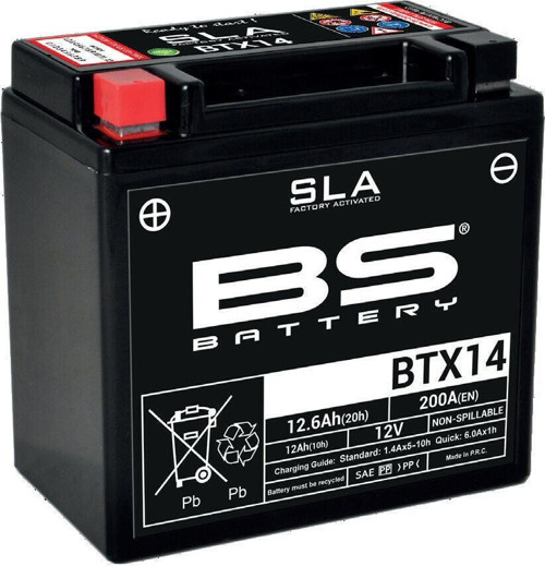 Bs Btx14 Sla 2005-2008 Piaggio X8 250 Premium Uyumlu Akü Jel Akü