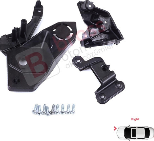 Peugeot 208 e-208 MK2 P21 2008 e-2008 MK2 P24 2019-On 1656169480 İçin Sağ Ön Far Ayak Tamir Seti