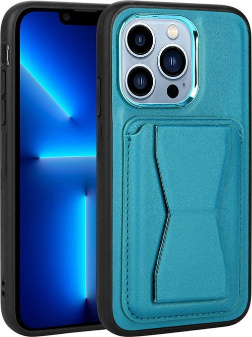 Apple iPhone 13 Pro Kılıf Kartlıklı Standlı Pu Deri Zore Memo Kapak