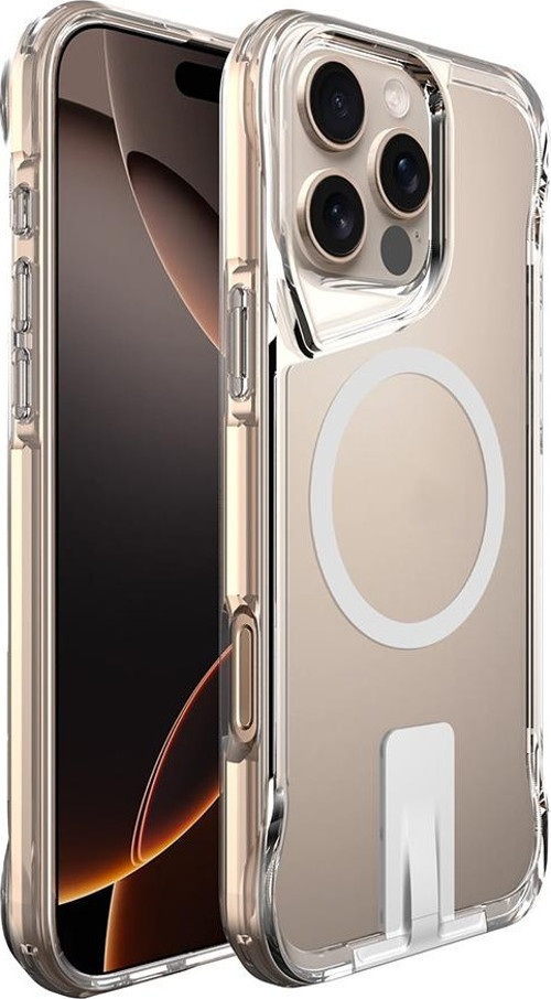 Apple iPhone 15 Pro Max Kılıf Magsafe Şarj ve Ultra Koruma Özellikli T-Max Standlı Kapak