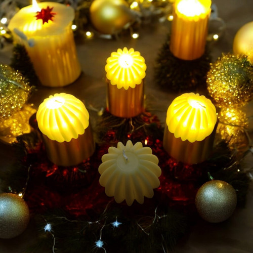 VIP KALİTE LED IŞIKLI MUM 6 ADET YILBAŞI NOEL MUMU PİLLİ GÜN IŞIĞI MUM 6 YILBAŞI MUMU SÜSLERİ