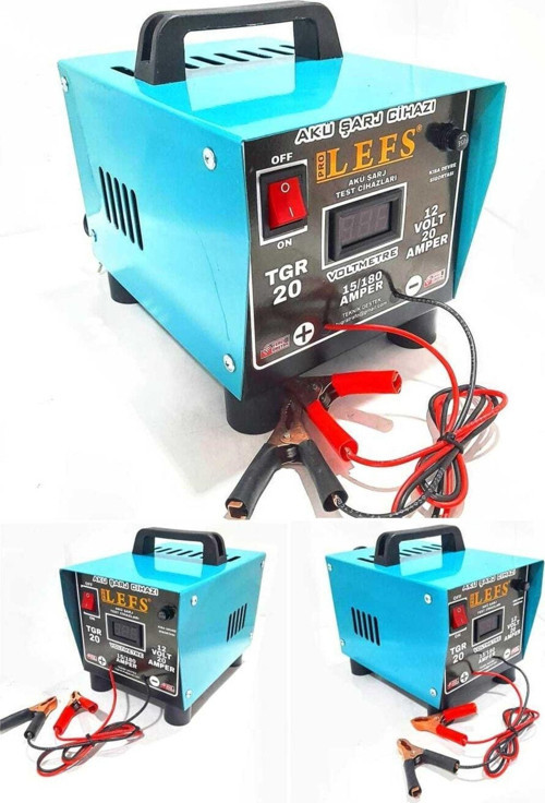 Tuğraçelik 12 Volt 20 Amper Pro Lefs Tuğra Dijital Akü Şarj Cihazı Redresör Yerli Ürün