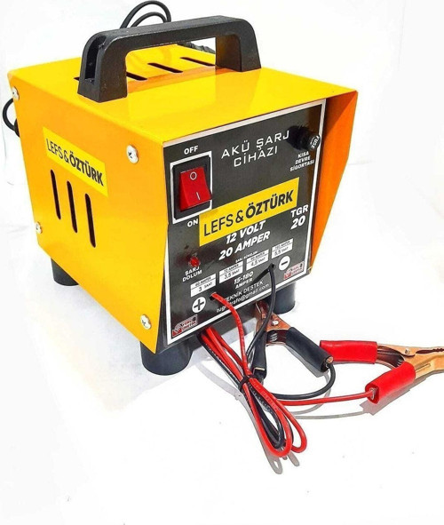 Elioure Pro Lefs 12 Volt 20 Amper Akü Şarj Cihazı Saatte 15 Amper Dolum Yapar 180 Ampere Kadar Şarj Eder