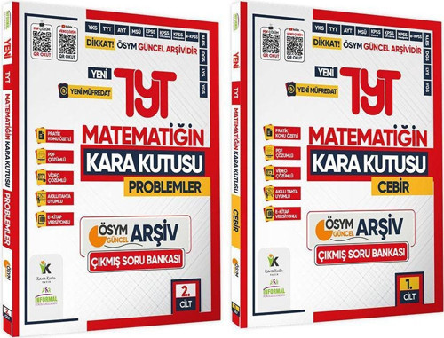 2025 YKS-TYT MATEMATİK Kara Kutu 1. ve 2.Cilt ÖSYM Çıkmış Soru Bankası 2li Set Video/PDF Çözümlü
