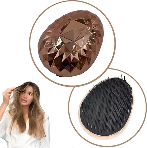 Rose Gold Saç Düzleştirici Tarak Geniş Aralıklı Her Saç Tipine Uygun Fırçalı Saç Düzleşt