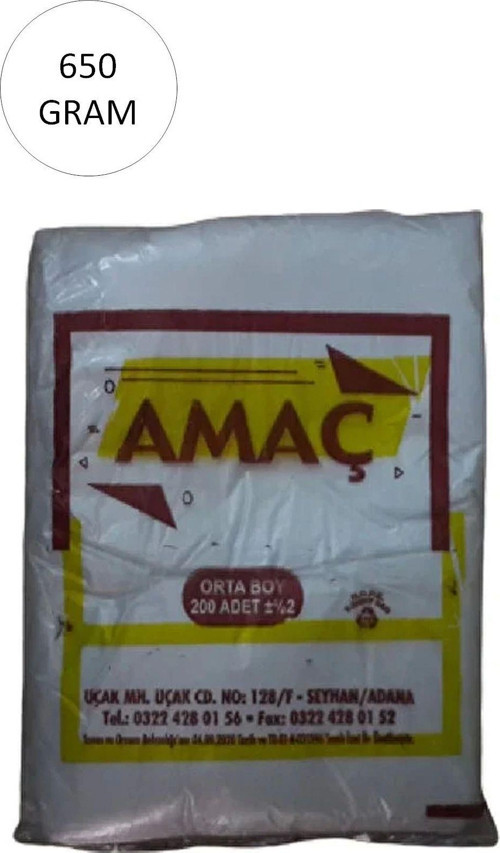 Şeffaf Hışır Atlet Poşet Orta Boy 27X47 Cm 650 Gr (1 Paket-Takriben 200 Adet)