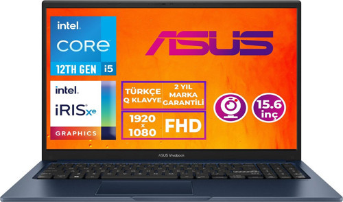 VivoBook 15 i5-1235U 16GB 512GB SSD 15.6" FHD W11P Taşınabilir Bilgisayar X1504ZA-NJ1020 013