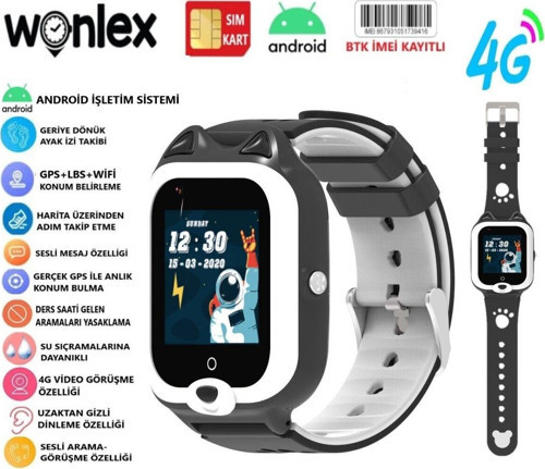 Si̇M Kartli 4G Görüntülü Gerçek Gps Özelli̇Kli̇ Akilli Çocuk Saati̇ (2024 Model)