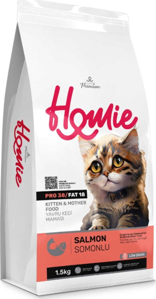 Düşük Tahıllı Somonlu Yavru Ve Anne Kedi Maması 1,5 Kg