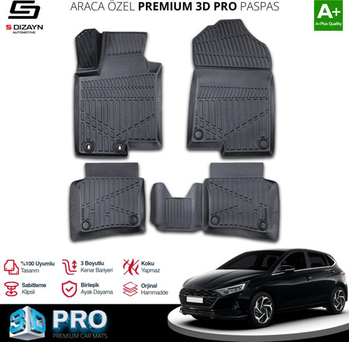 Hyundai i20 3D Pro Havuzlu Paspas 2020 Üzeri A+ Kalite