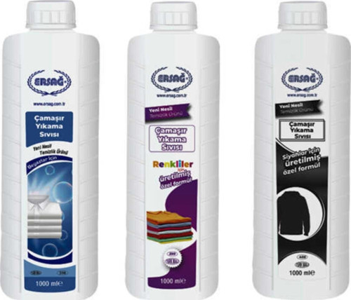 Çamaşır Yıkama Sıvısı (beyazlar + Siyahlar + Renkliler Için 3lü Set) 1000 Ml.