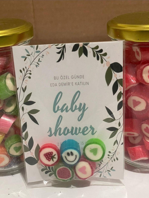 Baby Shower - Mevlit - Sünnet - Doğum Günü Gökkuşağı Kalp Bebek Şekeri 25 Adet