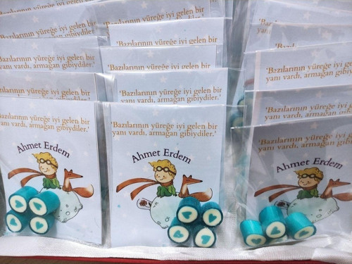 Mavi Kalp Çocuk, Bebek Okul, Düğün, Mevlit Şekeri 100 Adet