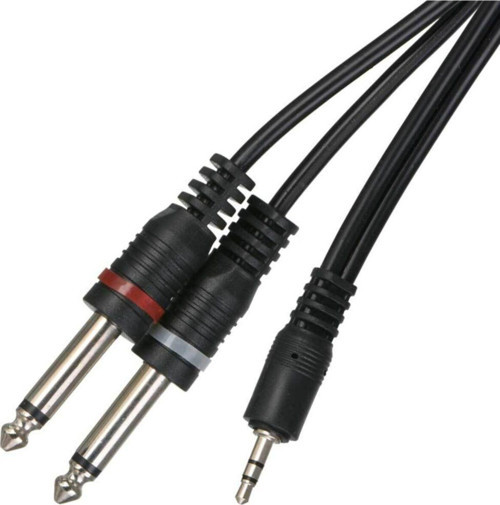 1 Stereo - 2 X 6,35 Mm Erkek 1,5 Metre Pc - Telefon Amfi Ses Sistemi Kablosu Mr-150