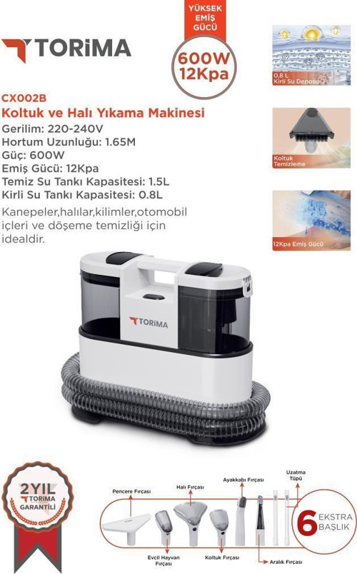 CX-002B Koltuk ve Halı Yıkama Makinesi Cam Temizleme Leke Çıkartma Makinesi