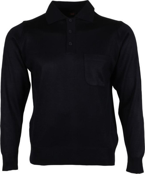 Erkek Lacivert Kazak Polo Yaka Yünlü Klasik Normal Kesim RAR00647