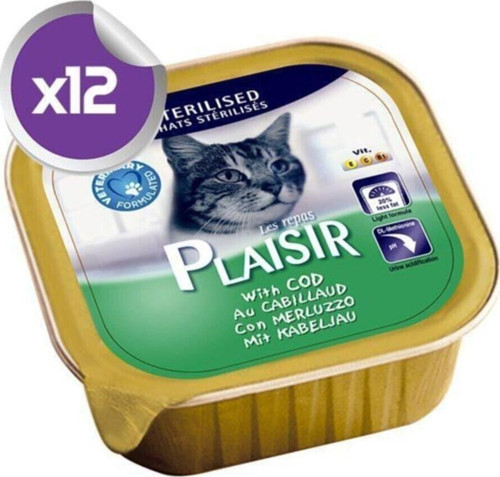 Pate Sterilised Balıklı Kısır Kedi Konservesi 100 Gr X12 Adet
