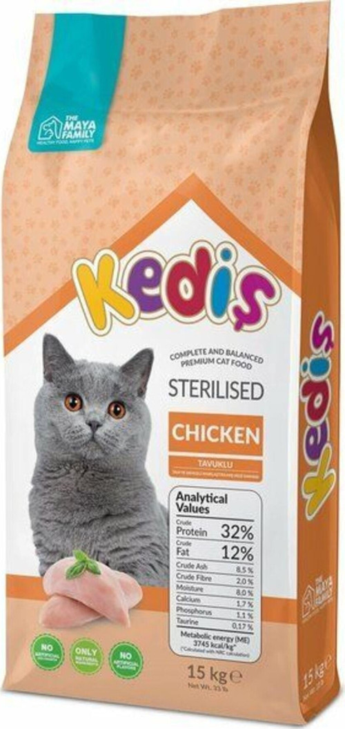 Kediş Yetişkin Kısırlaştırılmış Kedi Maması Tavuklu 15Kg