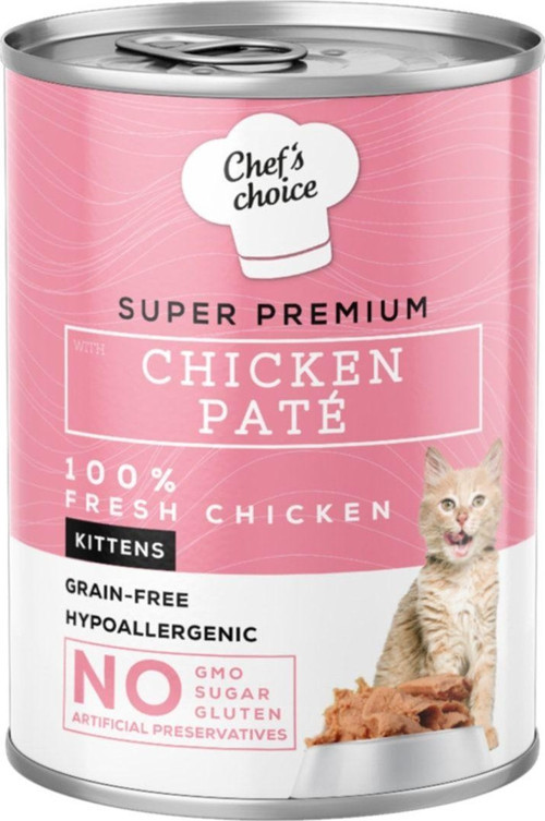 Tahılsız Kitten Tavuk Etli Ezme Yavru Kedi Konservesi 400 Gr X 12 Adet