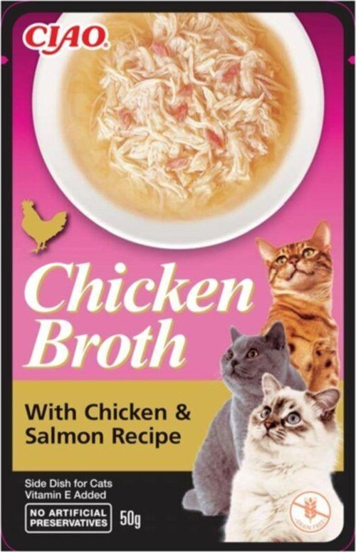 Chicken Broth Tavuk Sulu Ve Somonlu Kedi Çorbası 50 Gr
