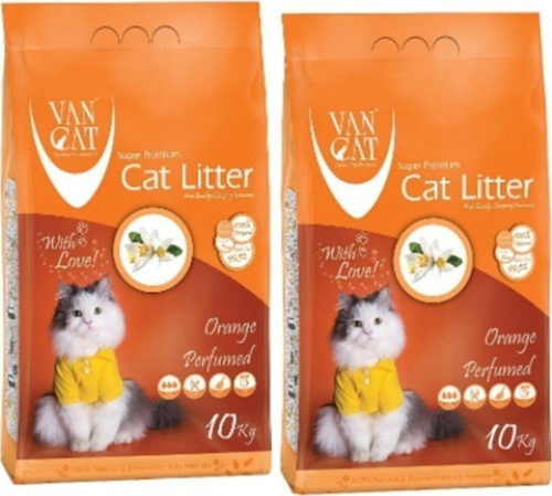 Van Cat Portakal Kokulu Ince Taneli Kedi Kumu 10 Kg X2 Adet Toplam 20 Kg